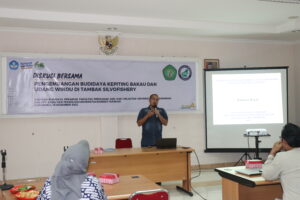 Read more about the article Diskusi Kemitraan Akuakultur antara Program Studi Akuakultur dan Universitas UPT. Sains Dan Teknologi Universitas Borneo Tarakan: Pengembangan Budidaya Kepiting Bakau dan Udang Windu dalam Sistem Silvofishery
